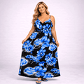 Strappy Maxi Dress with V Frilled Top - FullFab