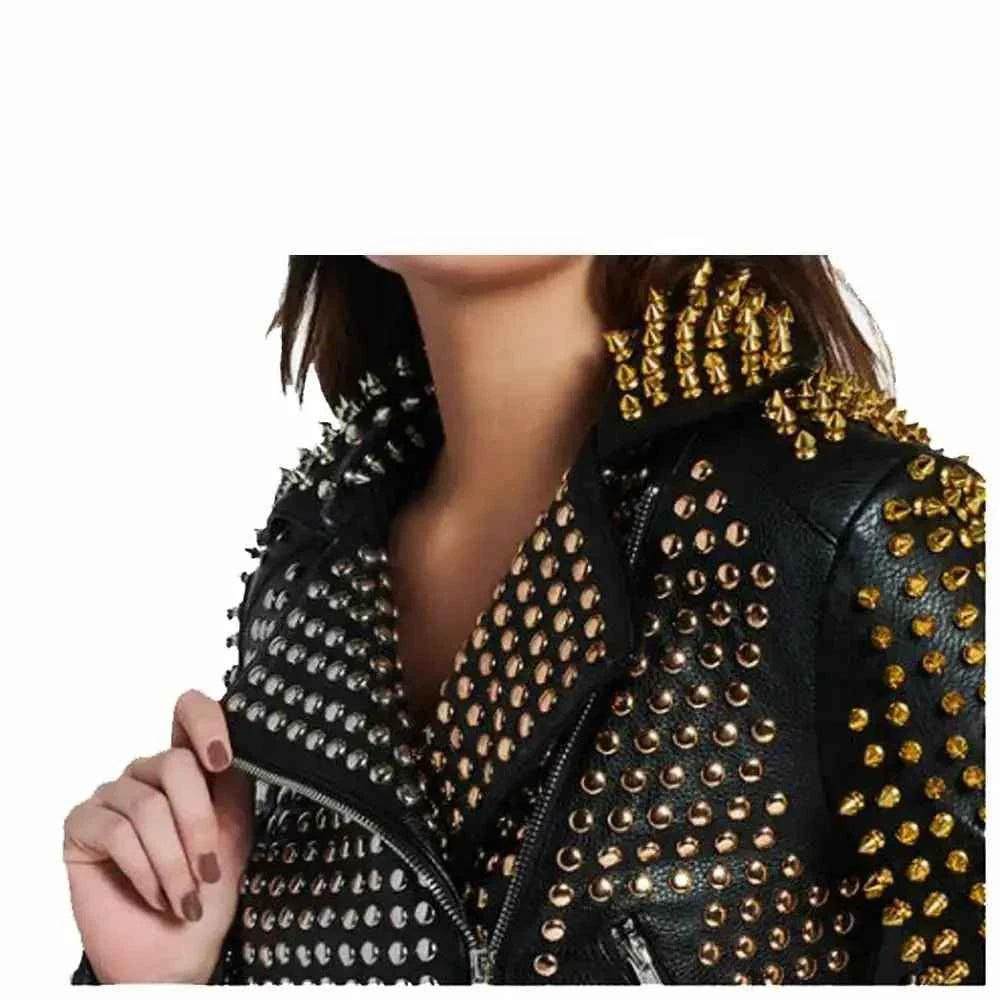 Women’s Studded Leather Jacket