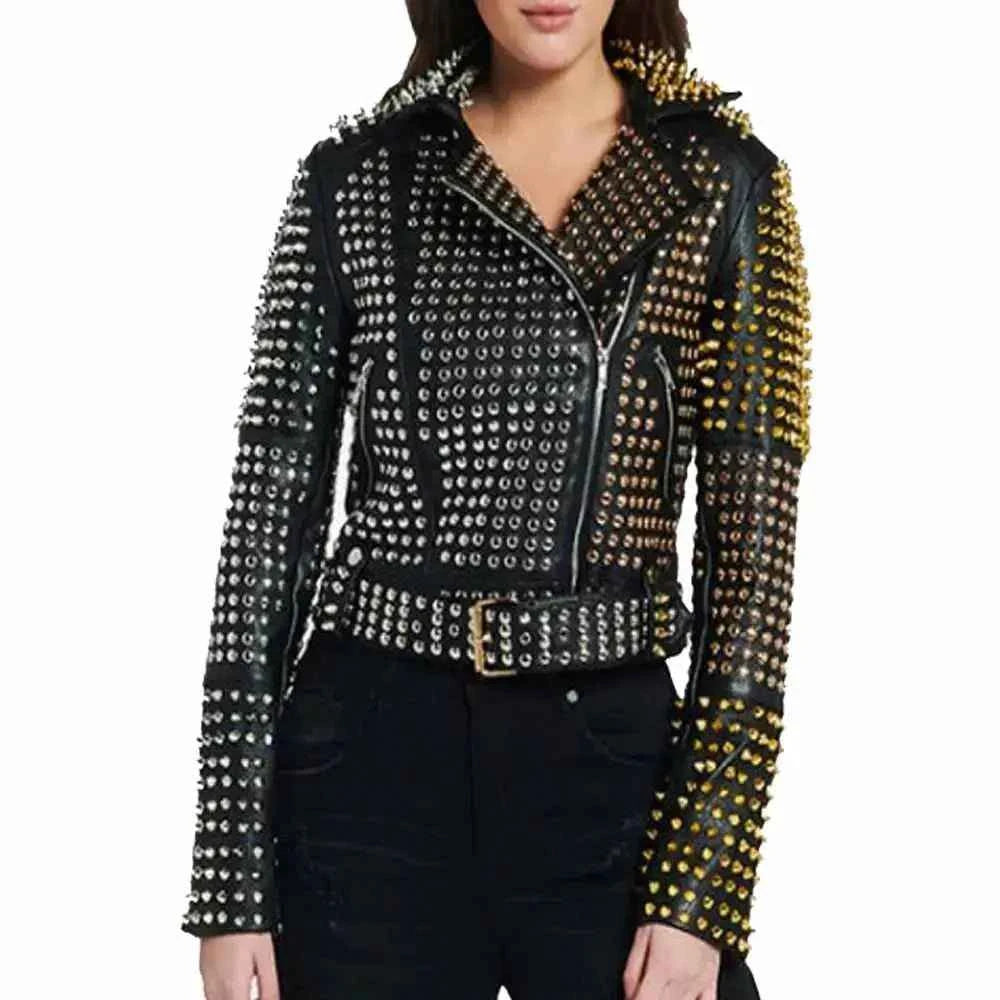 Women’s Studded Leather Jacket