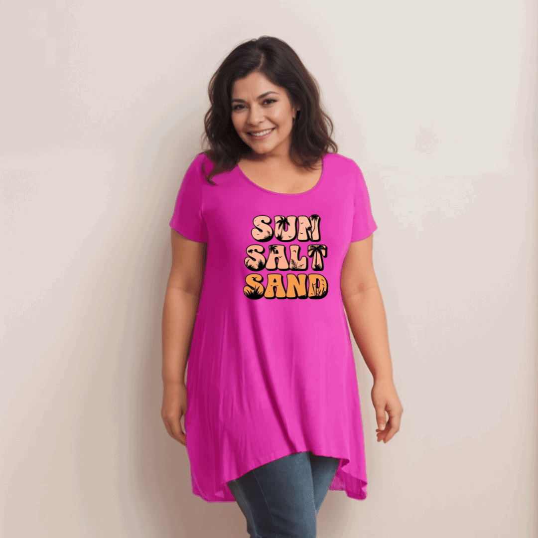 Sun Sand Salt Hanky Hem Swing Top - FullFab