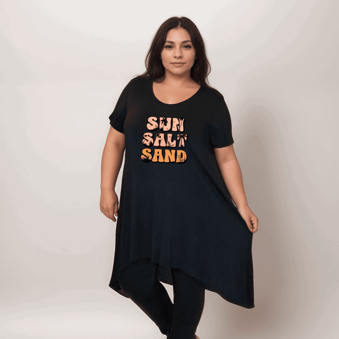 Sun Sand Salt Hanky Hem Swing Top - FullFab