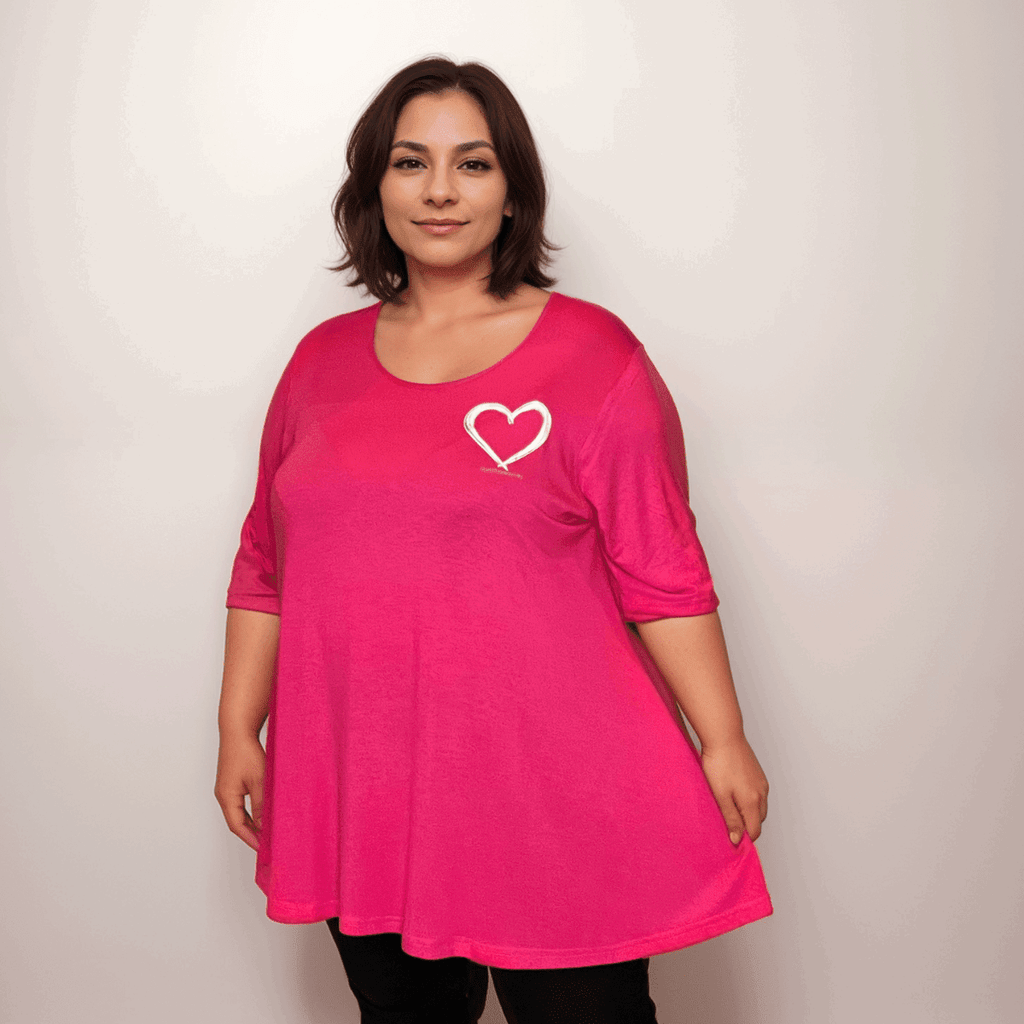 SWING TOP WITH HEART MOTIF - FullFab