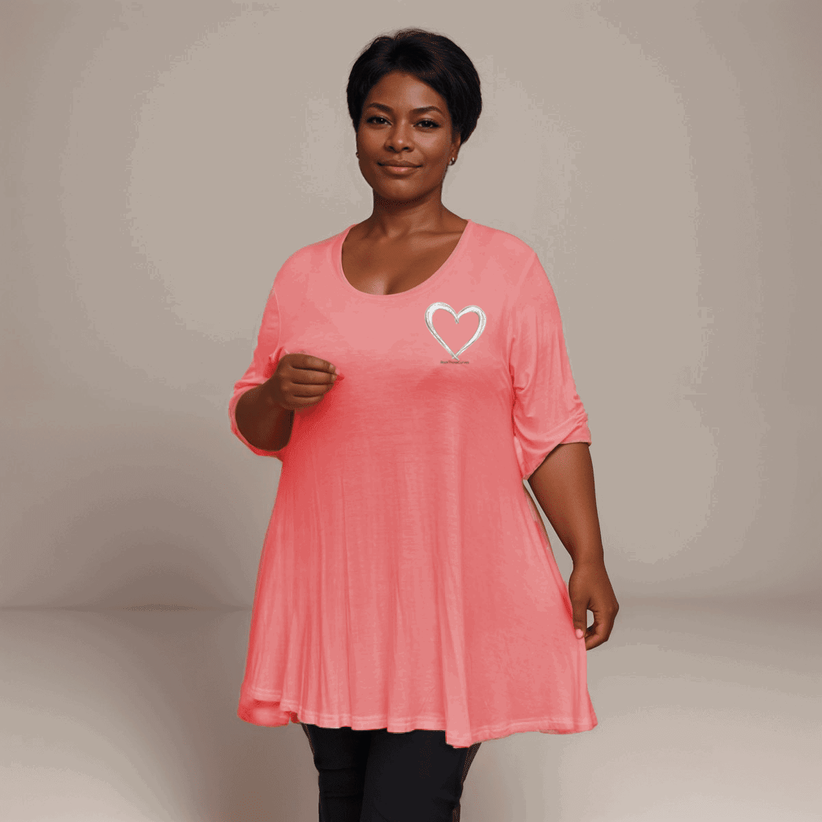 SWING TOP WITH HEART MOTIF - FullFab