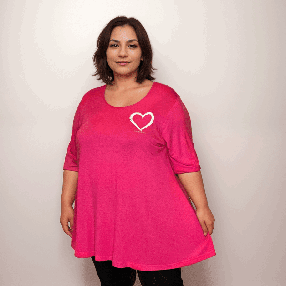 SWING TOP WITH HEART MOTIF - FullFab