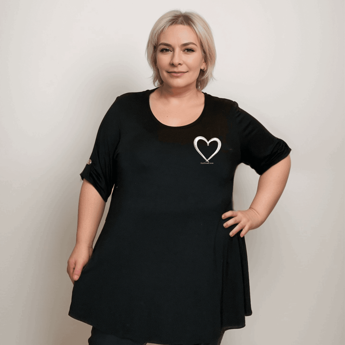 SWING TOP WITH HEART MOTIF - FullFab
