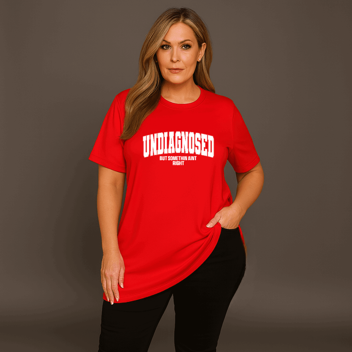Undiagnosed Plain Short Sleeve Long Length Cotton T-Shirt - FullFab