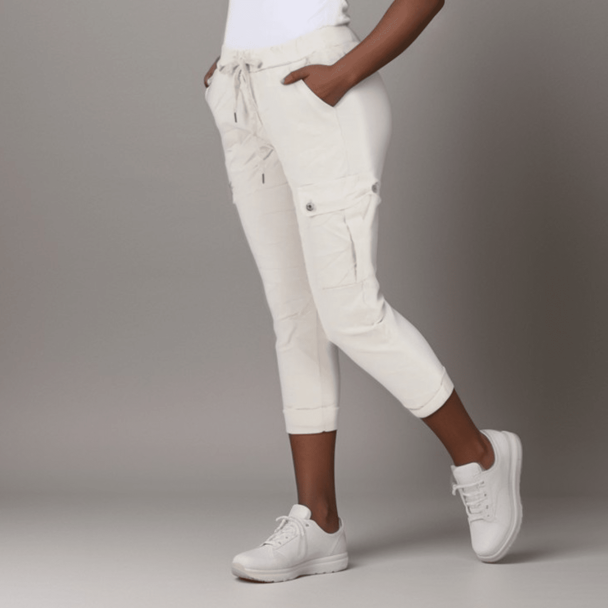 Plain Super Stretch Cargo Magic Trousers Jeans - FullFab