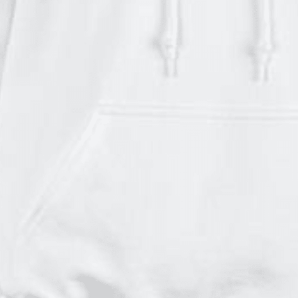 White Hoodie featuring a front pocket and drawstring hood.