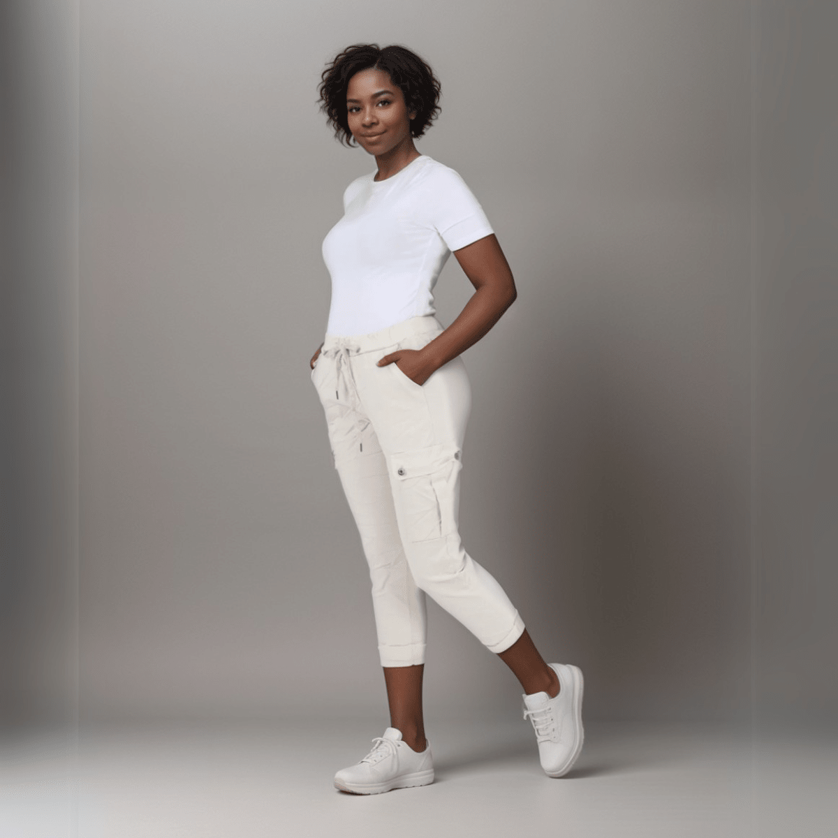 Plain Super Stretch Cargo Magic Trousers Jeans - FullFab